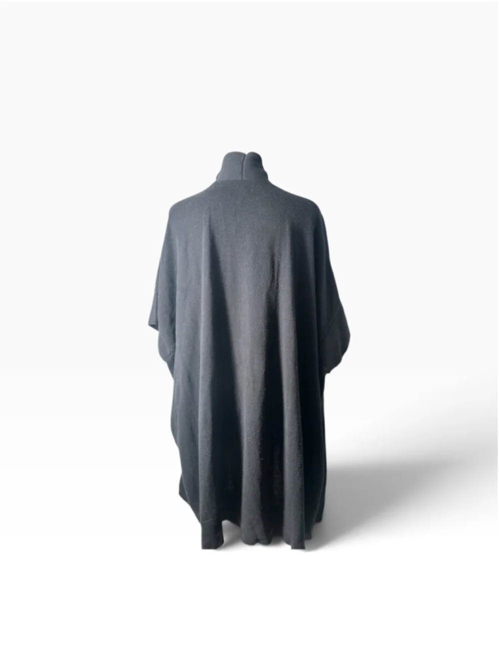 Eileen Fisher knit cardigan open front sweater light weight black oversized sz M